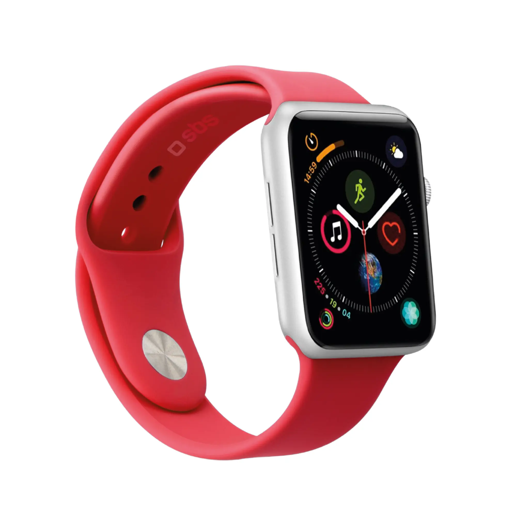 SBS silikone urrem til Apple Watch 38/40/41mm. Rød