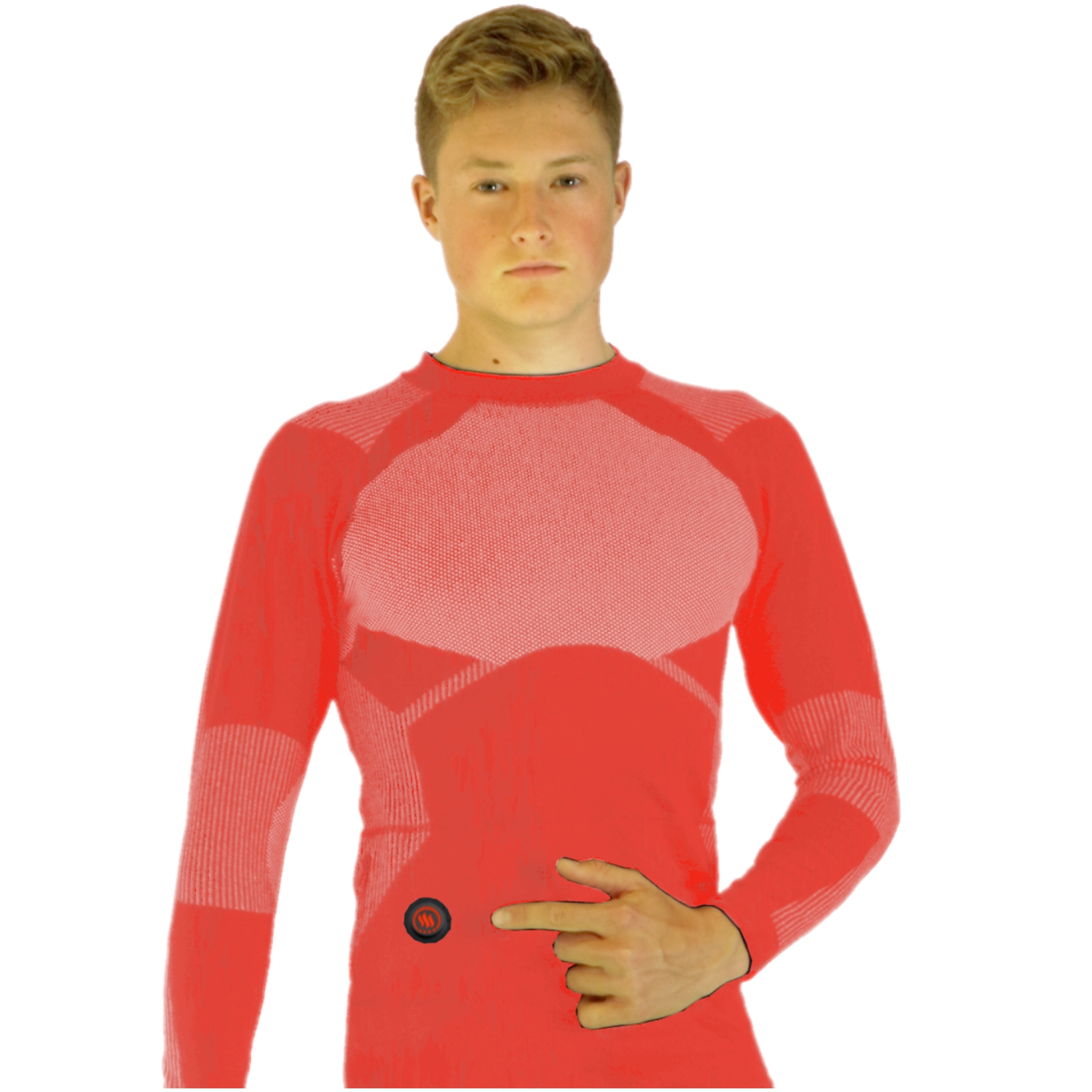 Glovii set of Heated Thermoactive Underwear M. Red