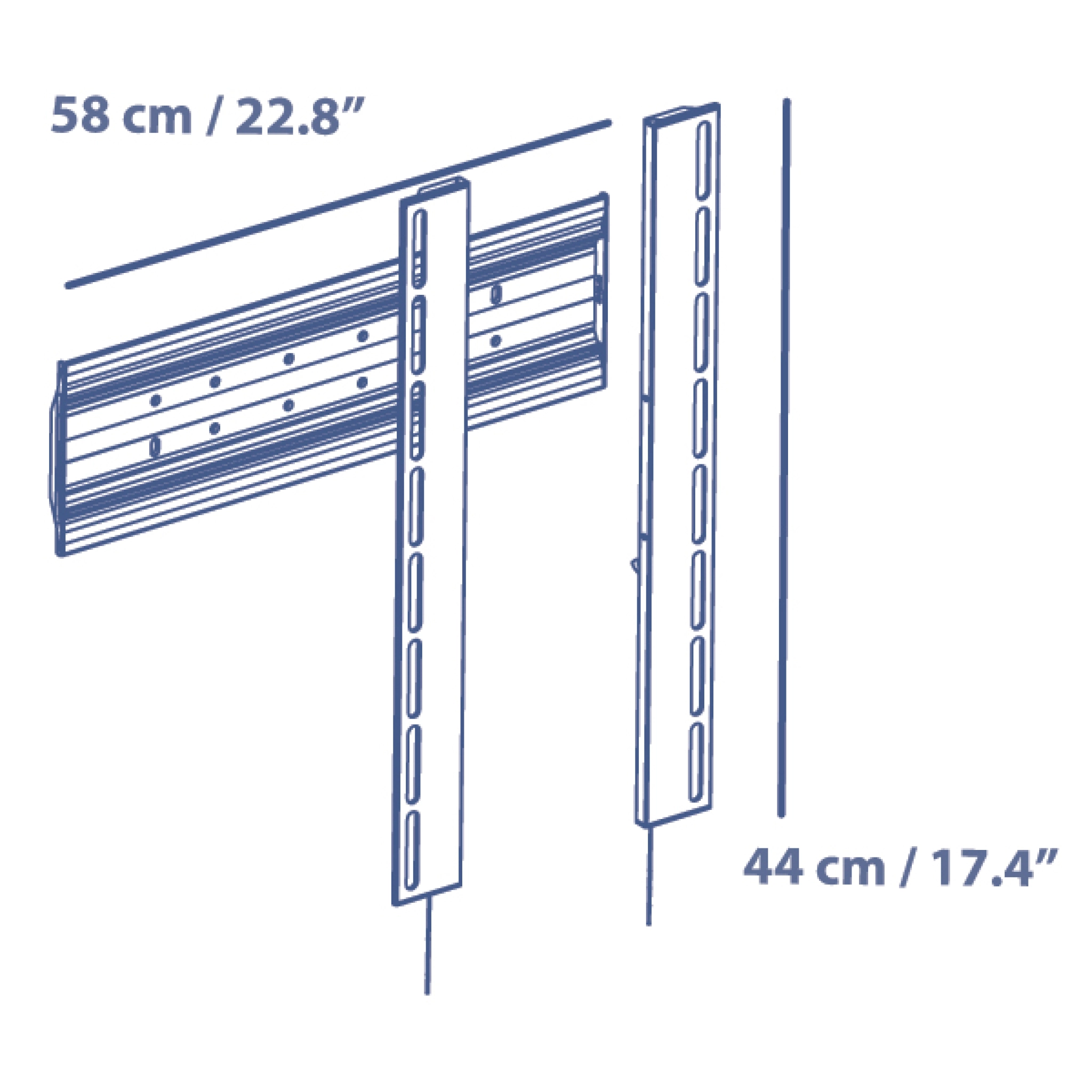 Sinox TV Wall Mount. 42"-63". Alu