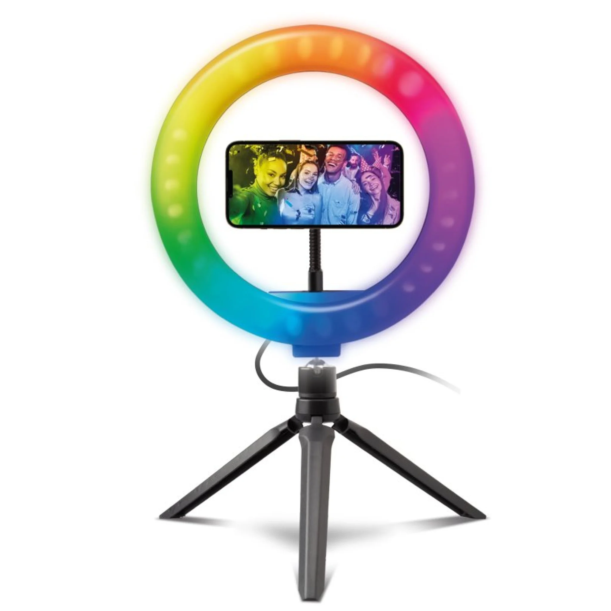 SBS Multicolour Ring Light with Tripod