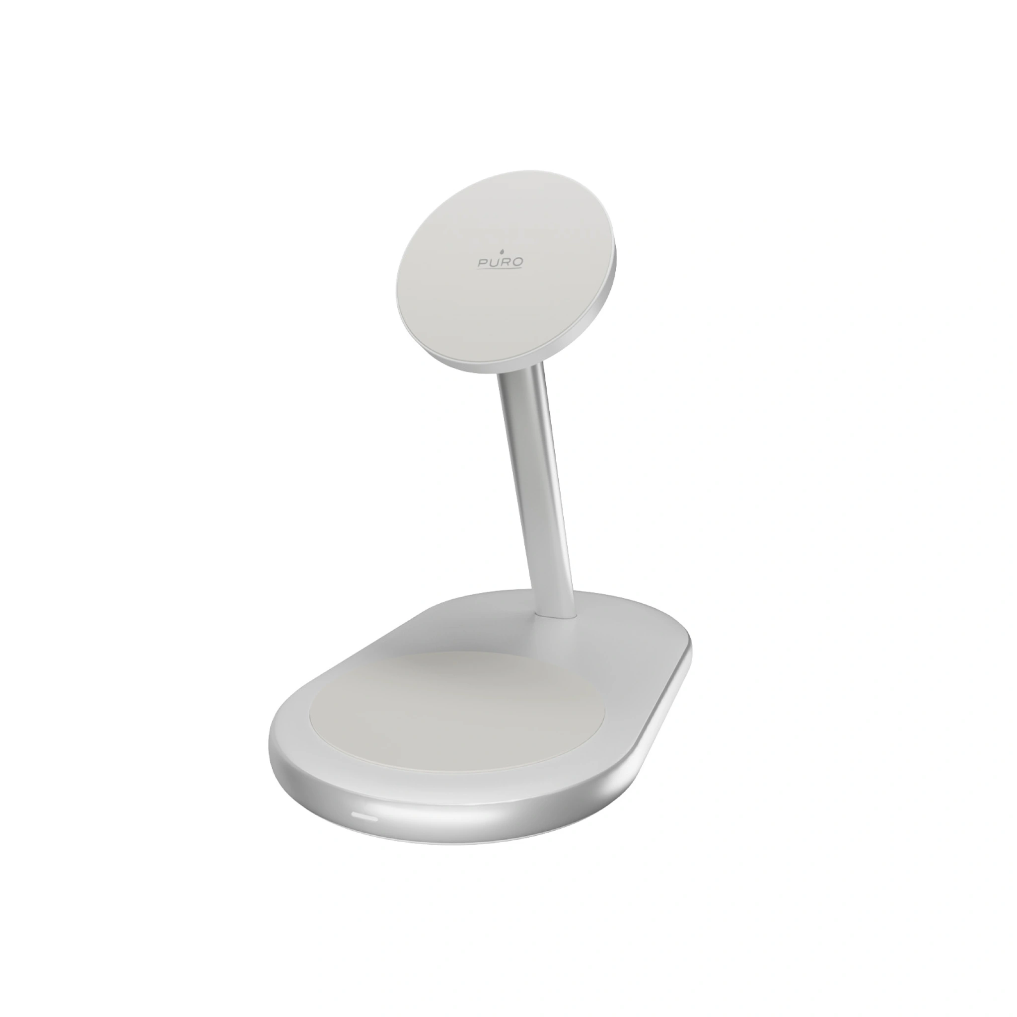 PURO 2-i-1 opladningsstation med Qi2-teknologi.