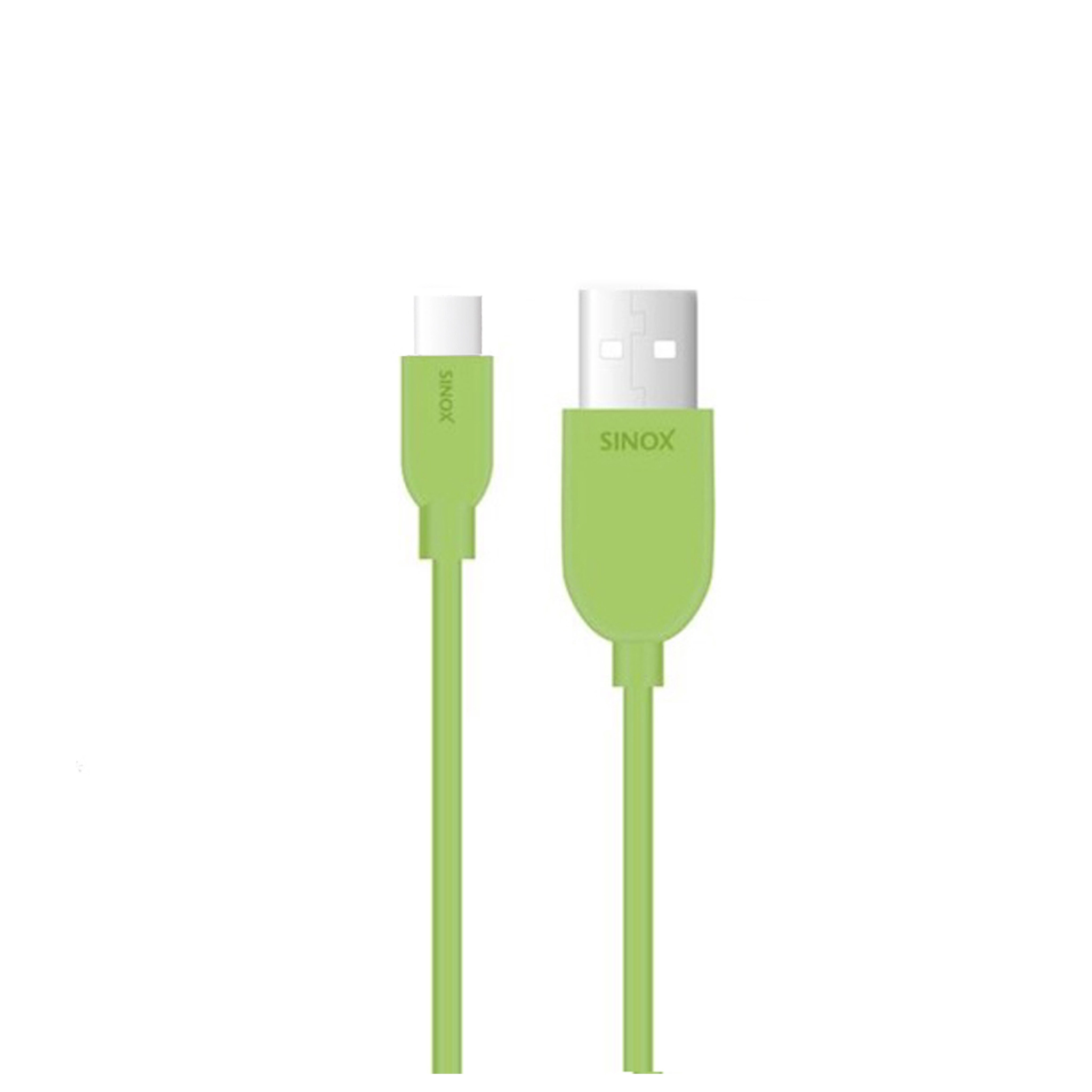 Sinox USB C til USB A kabel. 2m. Grøn