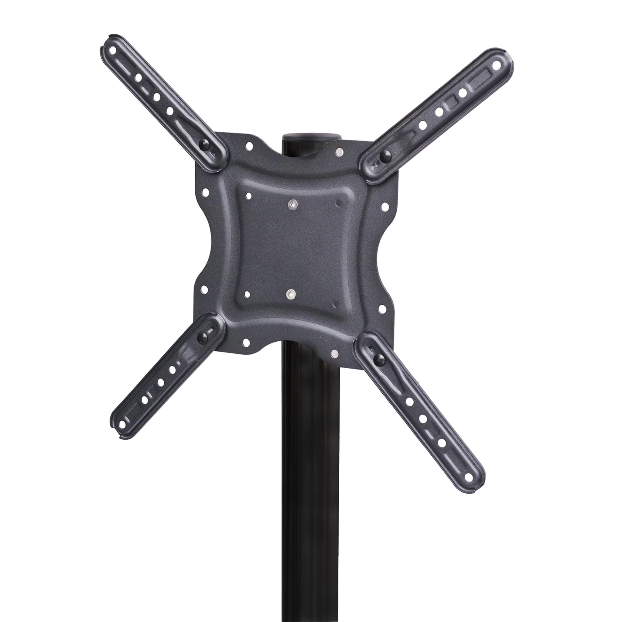 Sinox StandView TV Floor Mount with wheels and rotatable top. 26"-65". Matte black