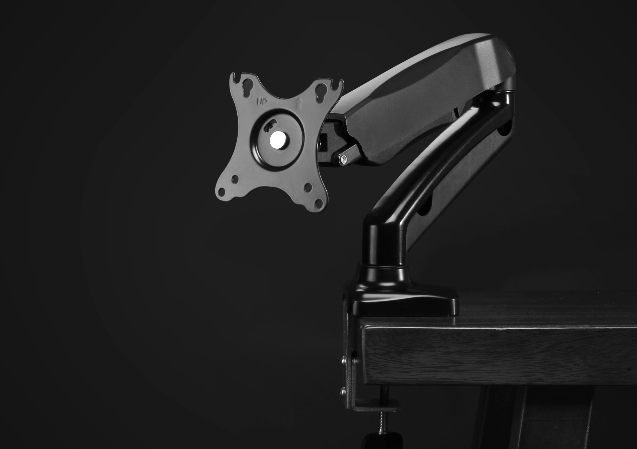 Sinox Office Single Monitor Desk Mount with Gas Spring. Up to 32". Black