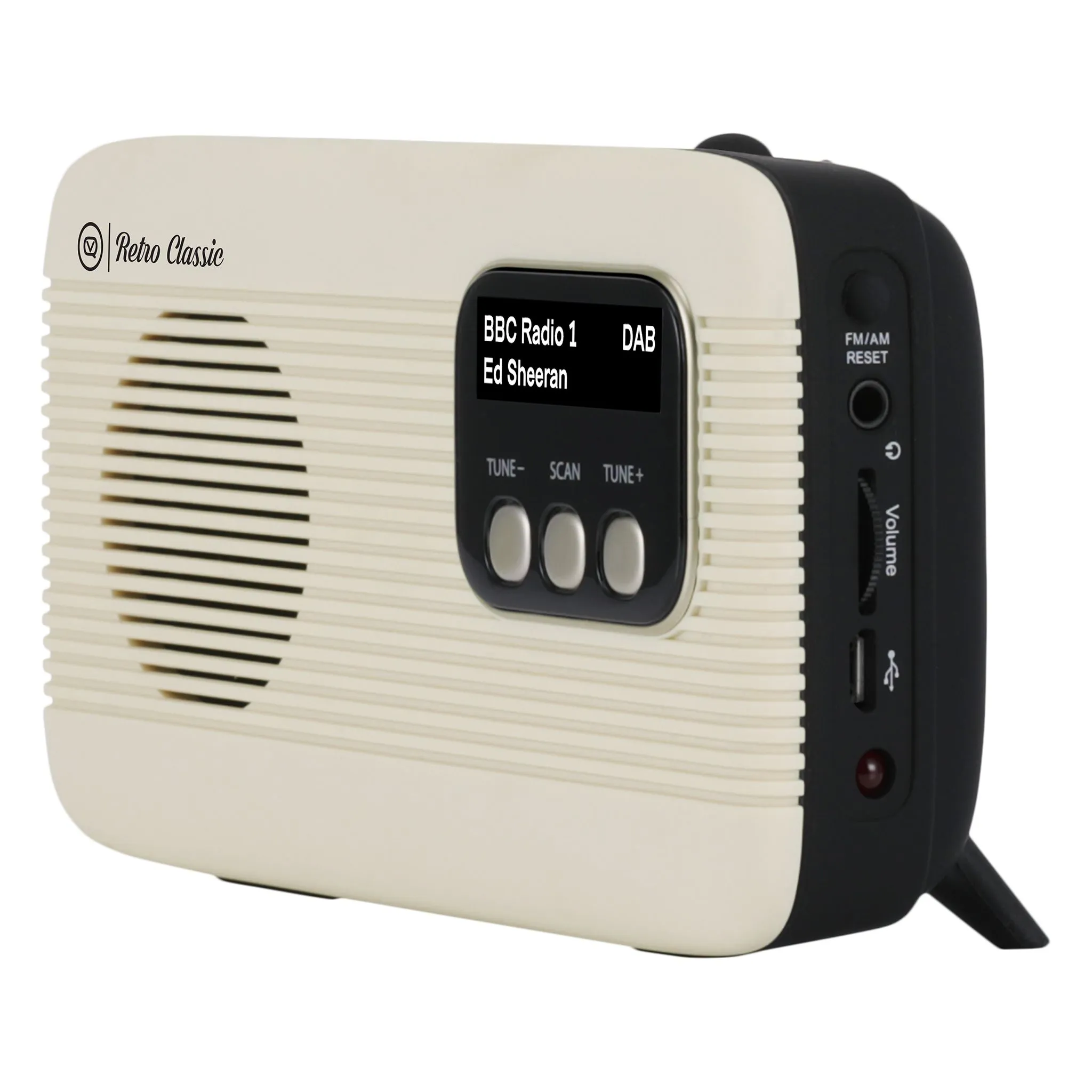 VQ Retro Classic radio. Sort/hvid