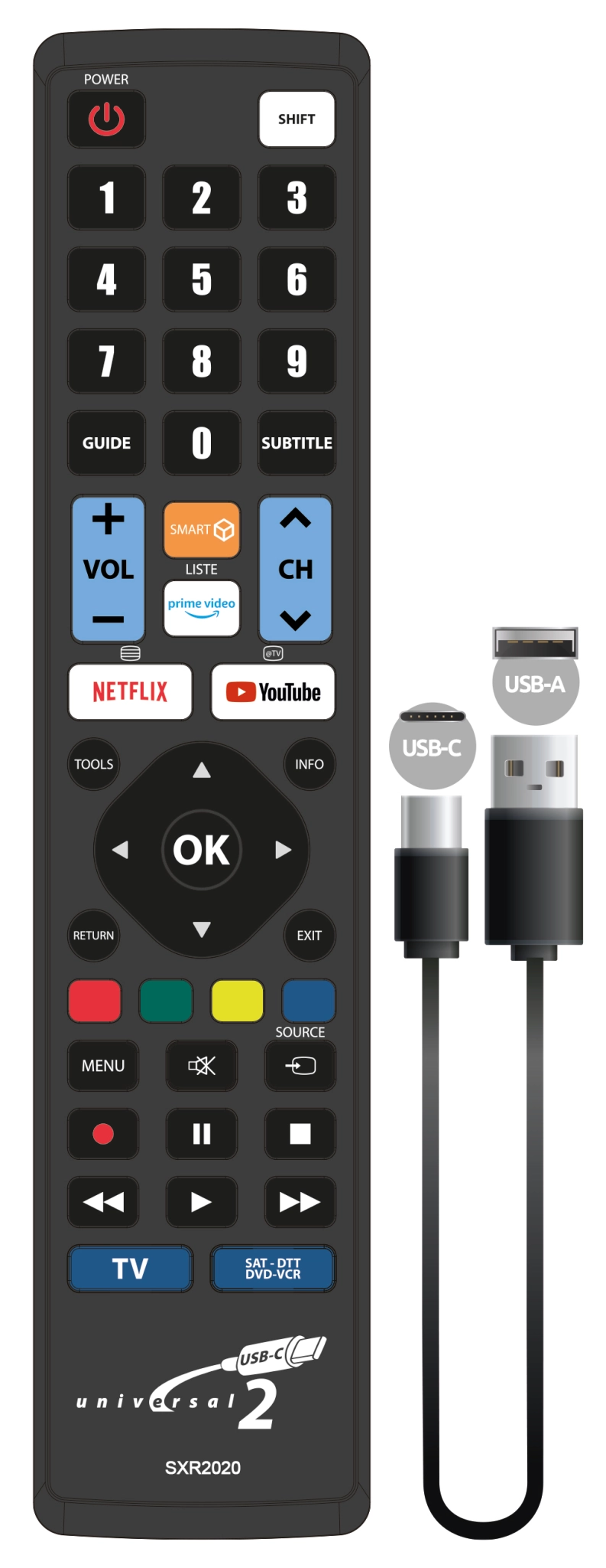 Sinox Remote Control 2-in-1