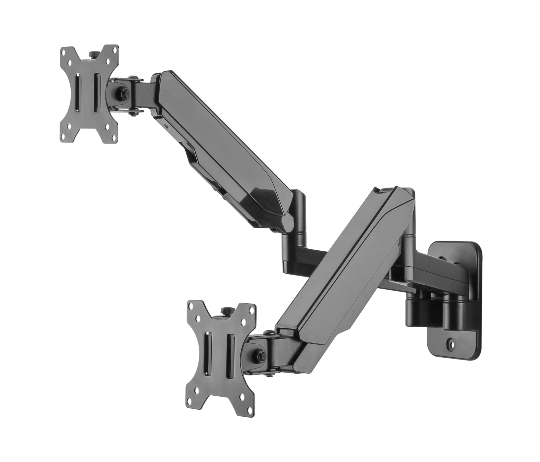 Sinox Office Dual Monitor Wall Mount with Gas Spring. Up to 32". Black