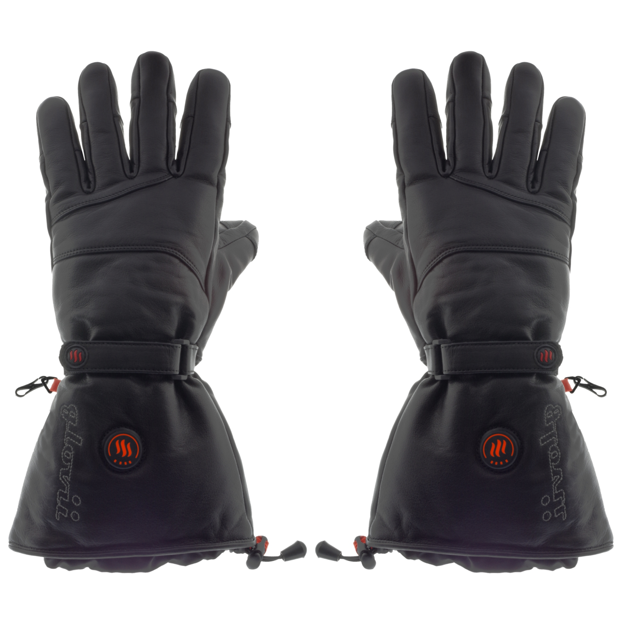 Glovii Heated Leather Ski Gloves L. Black