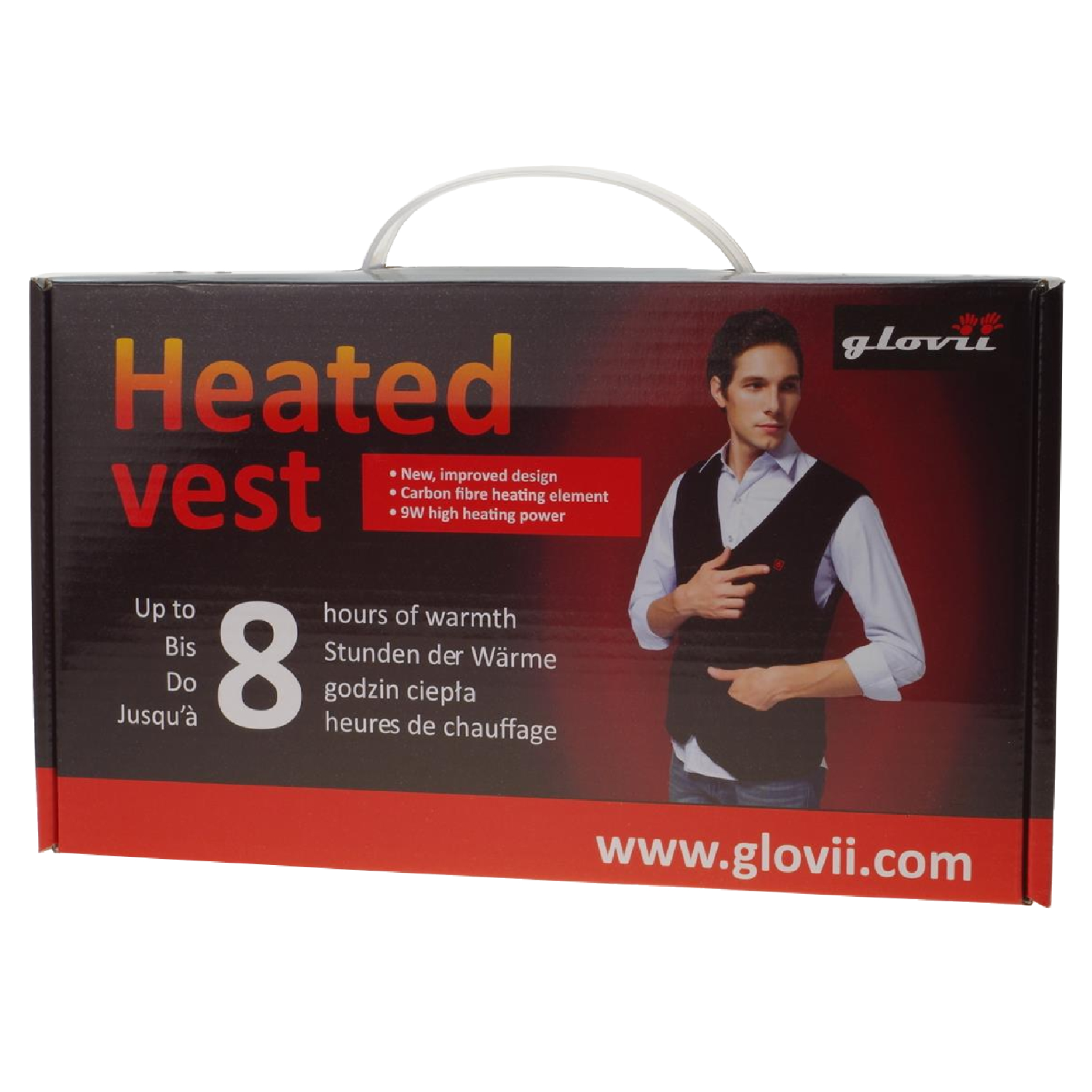 Glovii Heated Fleece Vest XL. Black