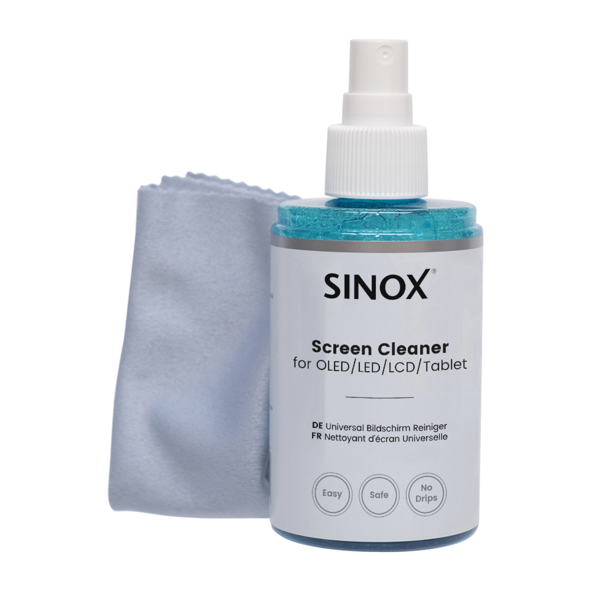 Sinox Screen Cleaner with Microfiber Cloth. 200ml