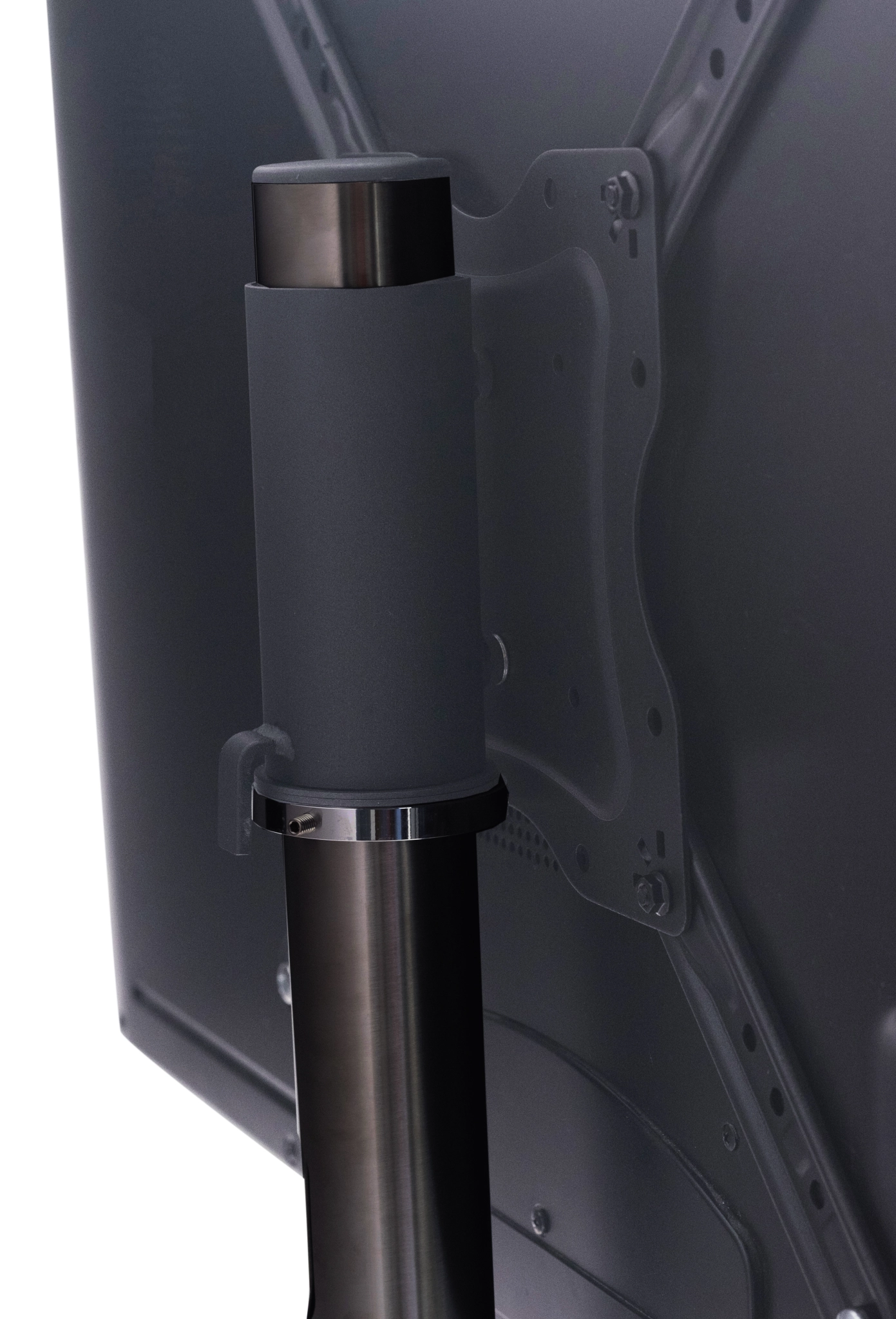 Sinox StandView TV Floor Mount with wheels and rotatable top. 26"-65". Matte black