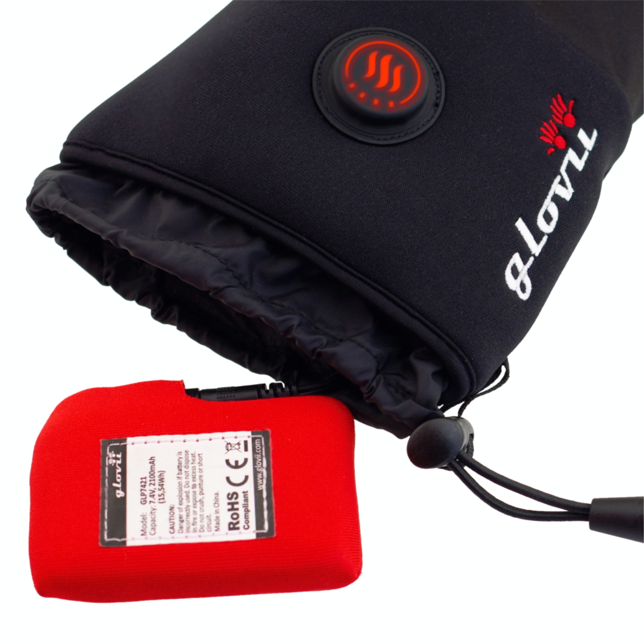 Glovii Heated Universal Gloves M. Black