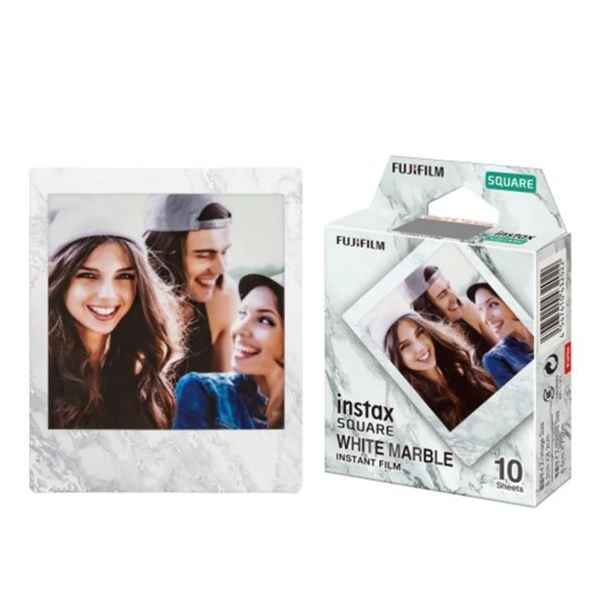 INSTAX Square film. 10 stykker. Hvid marmor