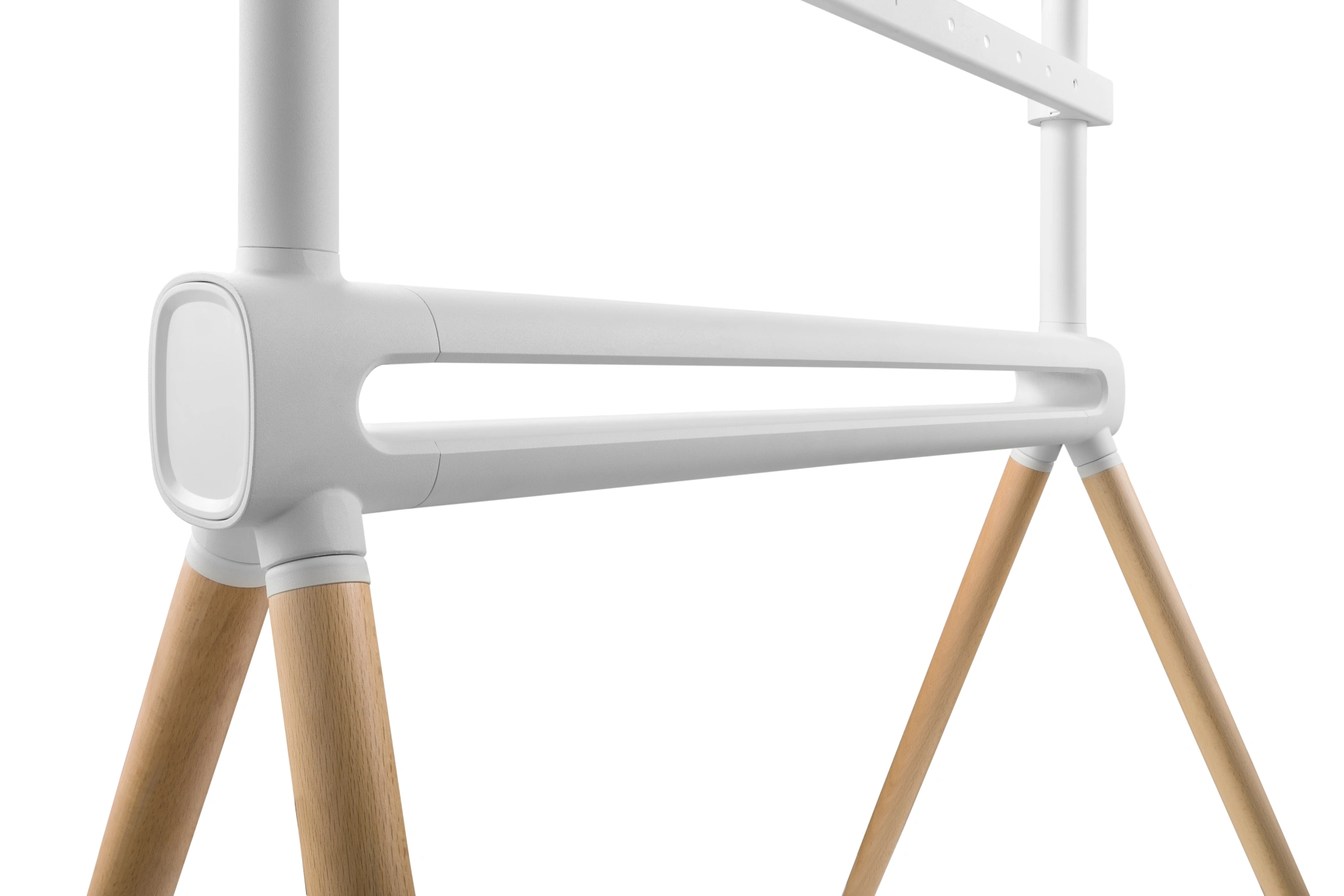 Sinox Quadrupod TV Floor Stand. 60"-75". White & Beech