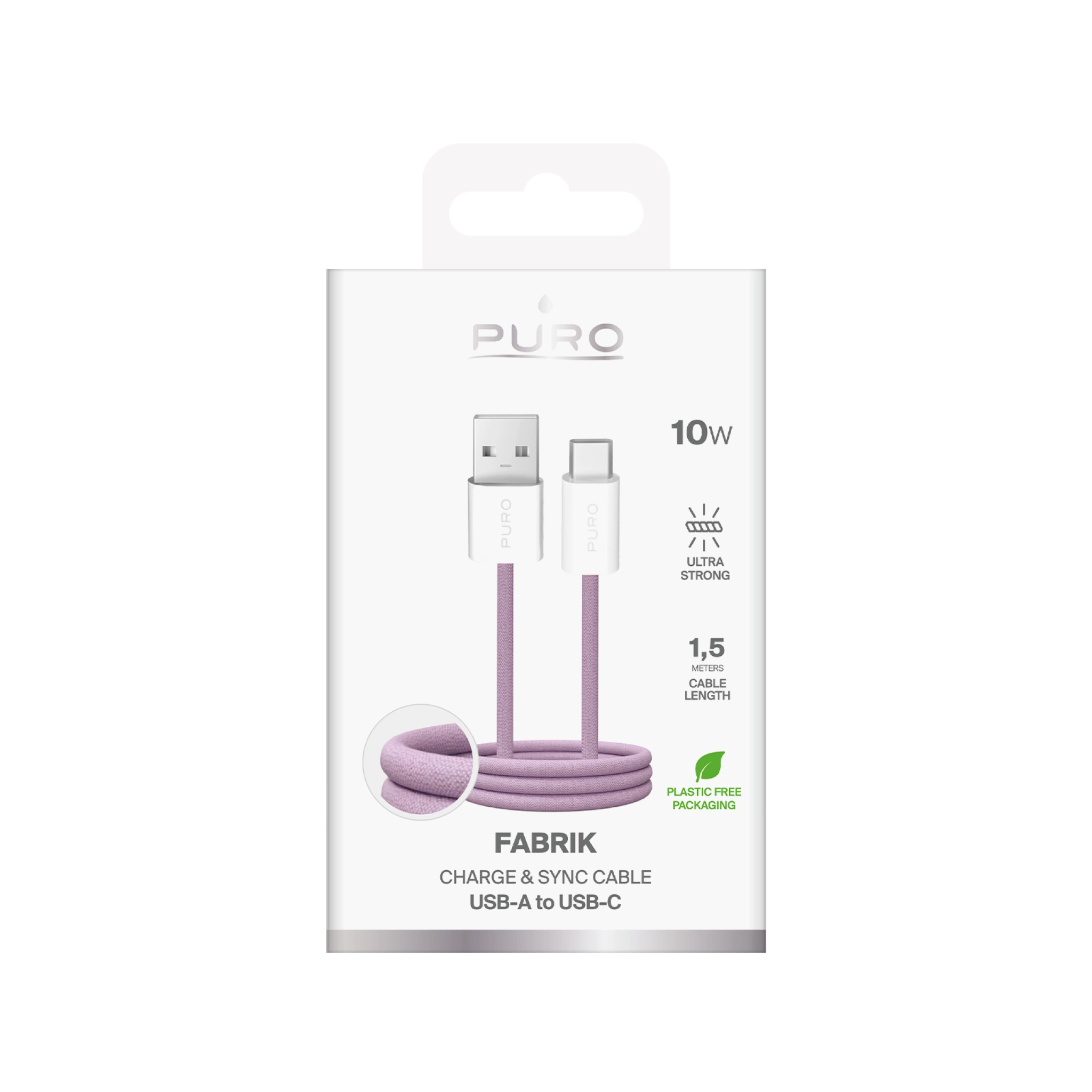 PURO Fabrik 2.0 USB-A - USB-C Charging and Synchronization Cable