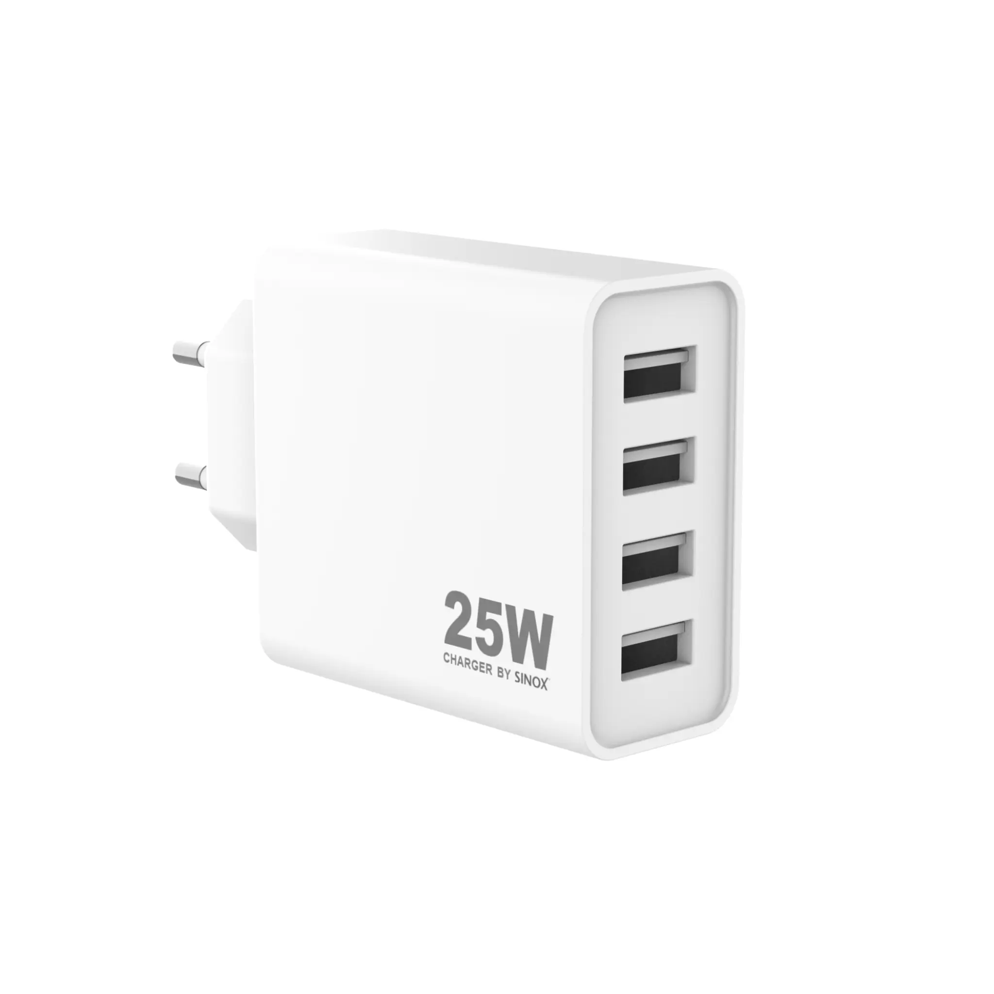 Sinox PRO Wall Charger 4xUSB-A 25W. White